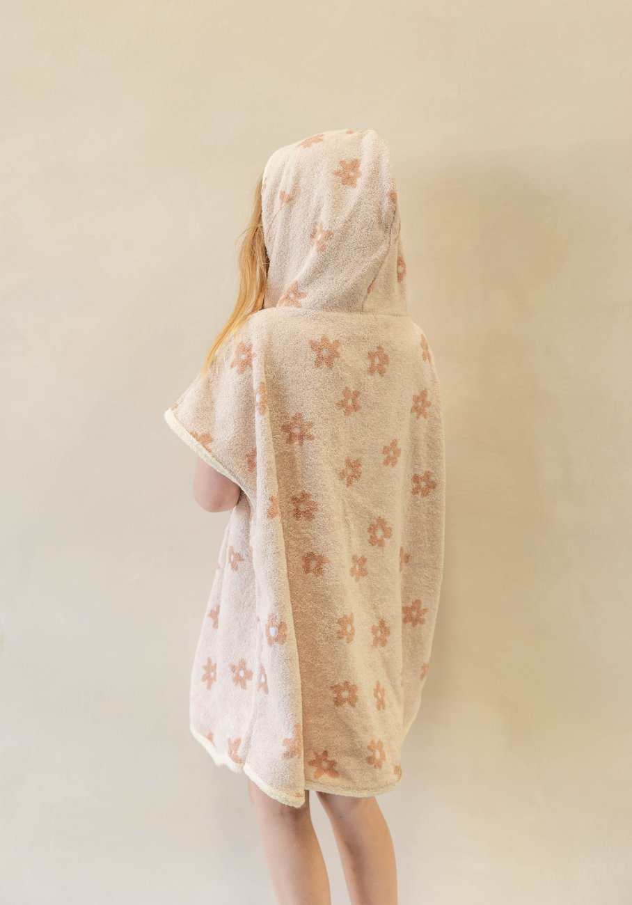 Miann &amp; Co - Terry Towelling Hooded Poncho - Daisy Chain
