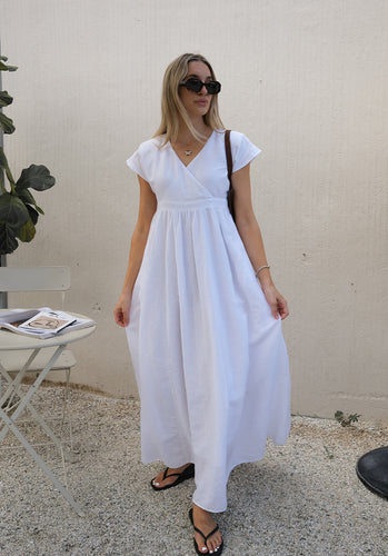 Miann & Co Womens - Jolie Cross Over Maxi Dress - Shell