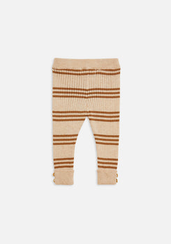 Miann & Co Kids - Texture Rib Legging - Truffle Stripe